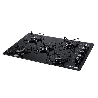 Fogão Cooktop 5 Bocas com a Exclusiva Tecnologia Timer System da Eletros Inteligentes Traz para sua vida Segurança que reduz os riscos de acidentes ca