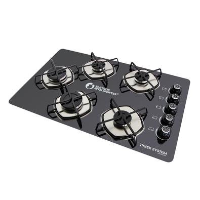 Fogão Cooktop 5 Bocas com a Exclusiva Tecnologia Timer System da Eletros Inteligentes Traz para sua vida Segurança que reduz os riscos de acidentes ca