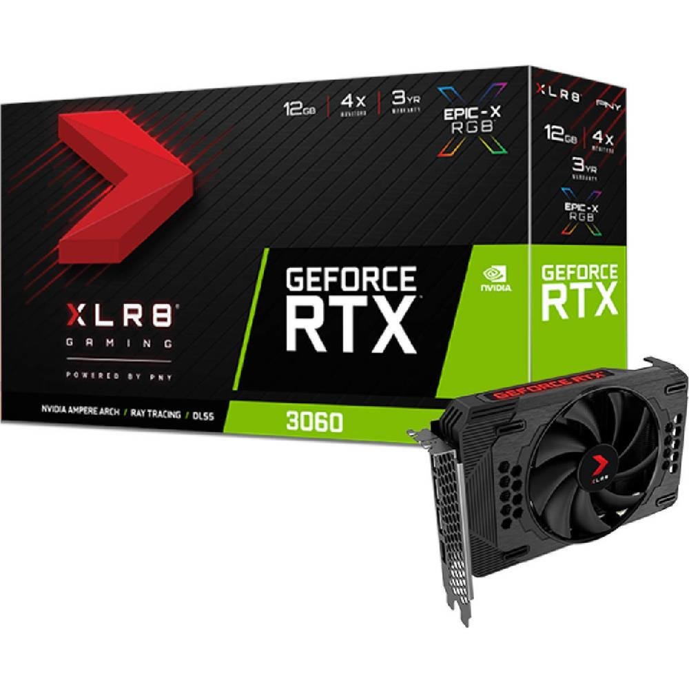 Placa De Vídeo Rtx 3060 Revel Epic X Nvidia Gpu Rgb 12gb Gddr6 192 Bits Single Fan Pny 3305