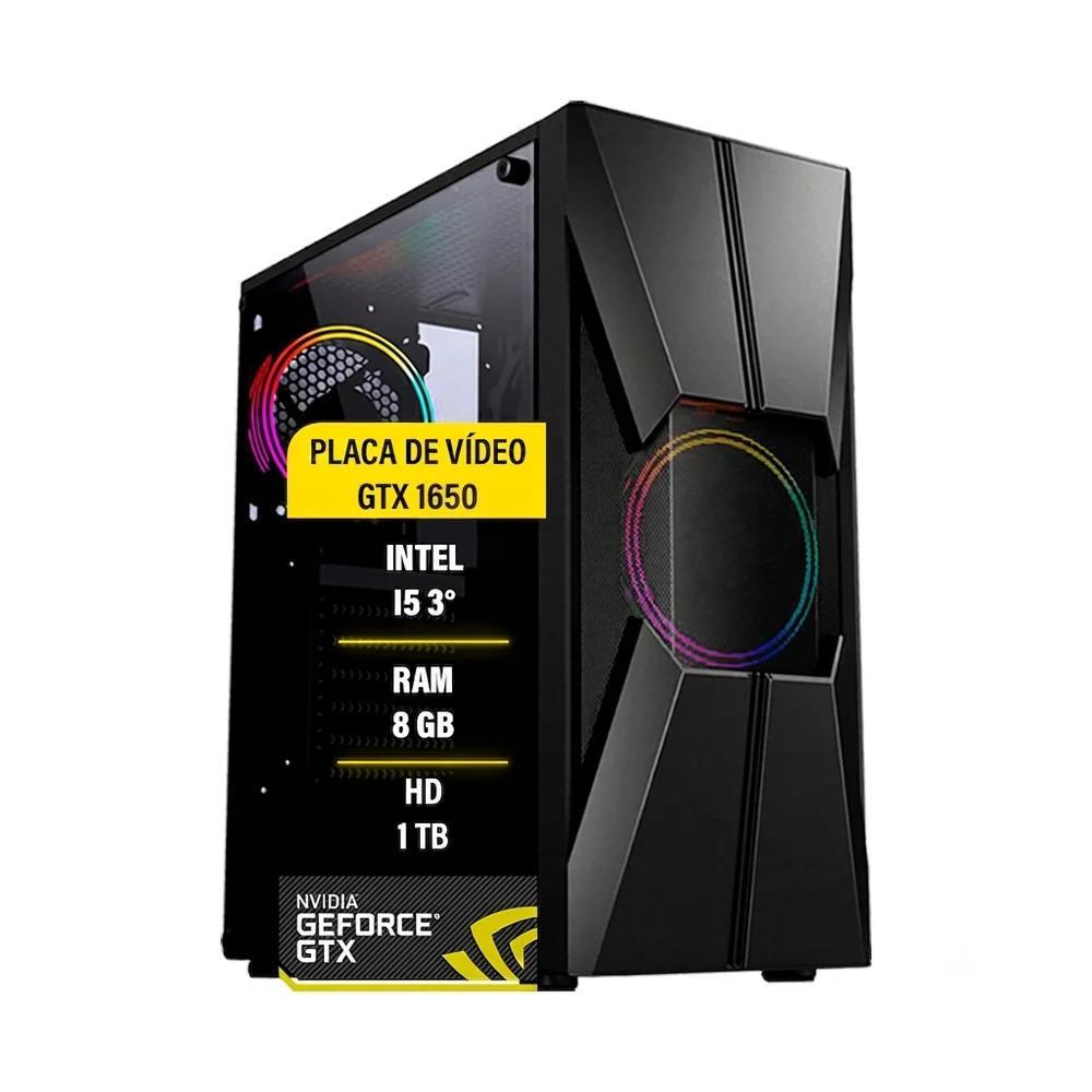 Computador Gamer I5, SSD 120GB, 8GB, HD 1TB, GTX 1050