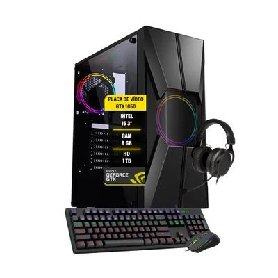 Computador Gamer I5, Ssd 120gb, Hd 1tb, Gtx 1050ti, 8gb, Fonte 500w