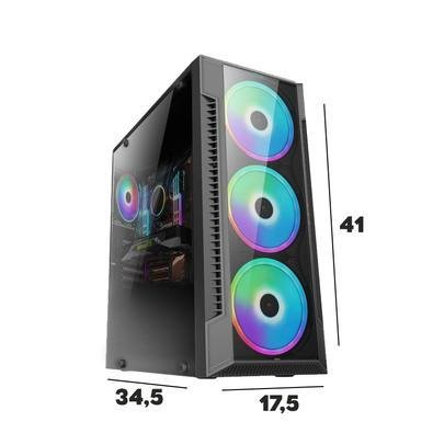 Pc Gamer Completo Barato Intel Core i5 8GB HD 500GB Placa de vídeo Geforce  2GB Monitor hdmi LED 19.5 Quantum moba – 3m's MKR