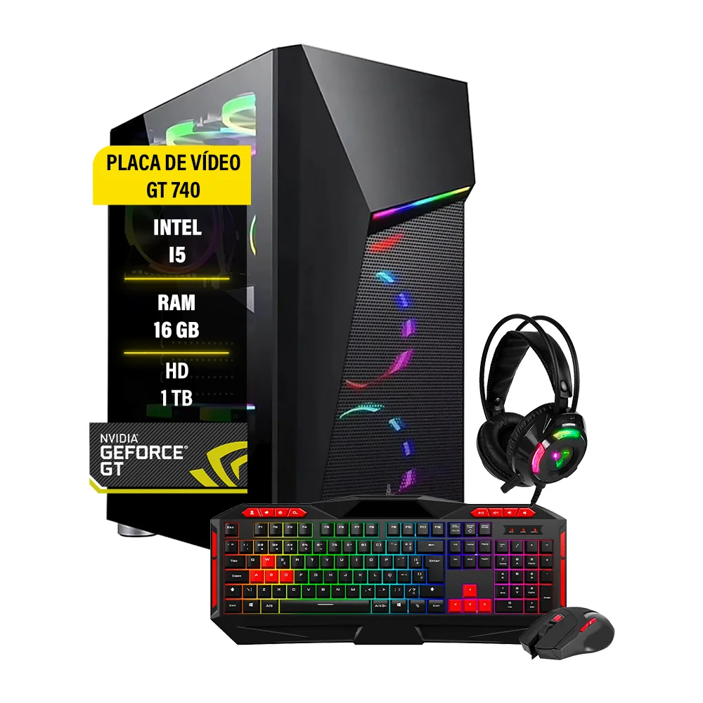 Pc Gamer I5, 16GB, HD 1TB, Placa De Vídeo Gt730, 4GB, Fonte 500W