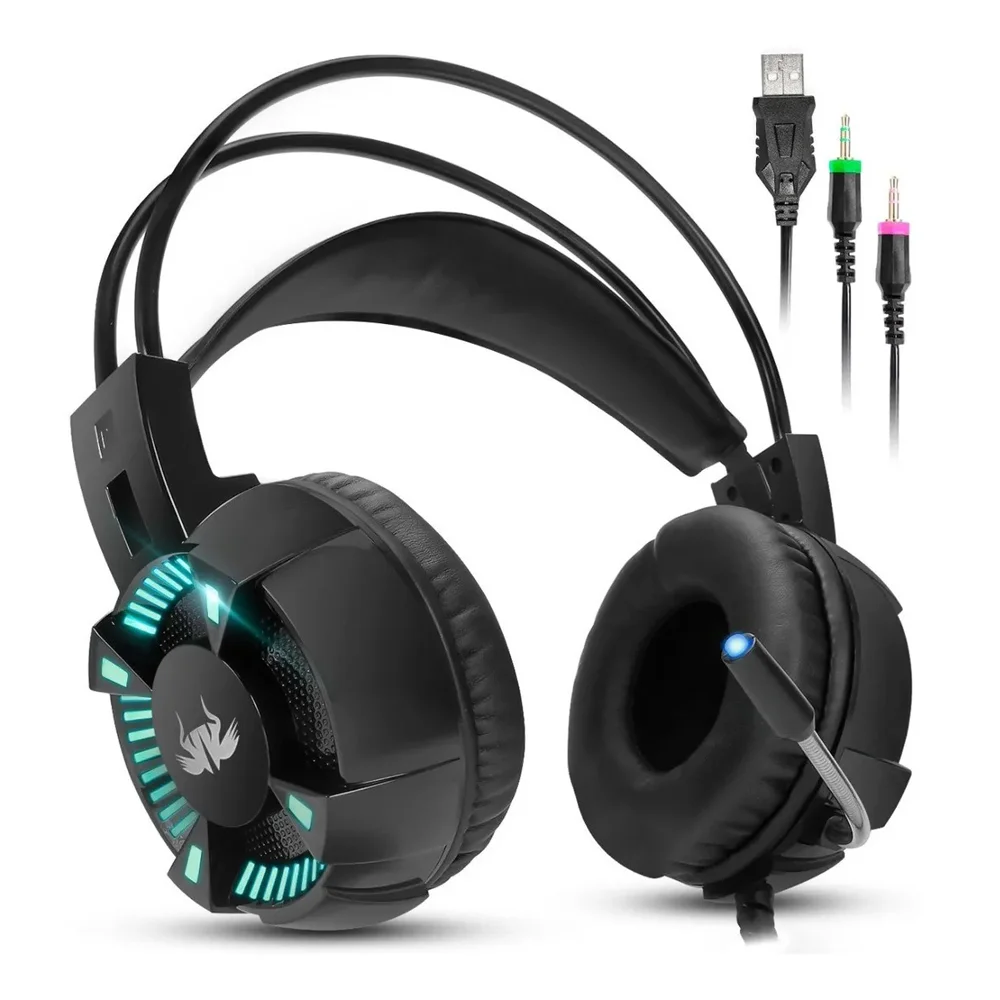 Imagem 3 de 4 do produto Headset Gamer Knup, Drivers 40mm, 7.1 Sorround, LED - KP-464