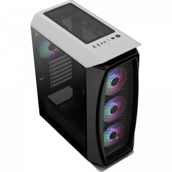 Imagem 5 de 5 do produto Gabinete Gamer Aerocool Aero One Frost, Mid Tower RGB, LED, ATX, Lateral De Vidro