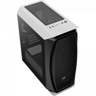 Gabinete Gamer Aerocool Mini Tower Aero One Mini, BrancoO Aero Mini é um gabinete gamer premium, padrão mini tower. Esse modelo possuiu a lateral de v