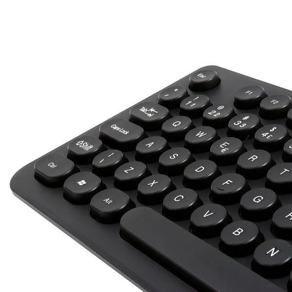 Imagem 3 de 5 do produto Kit Teclado e Mouse Wireless, OEX POP+ TM410, Teclas Arredondadas, ABNT2, 1600 DPI, Preto.