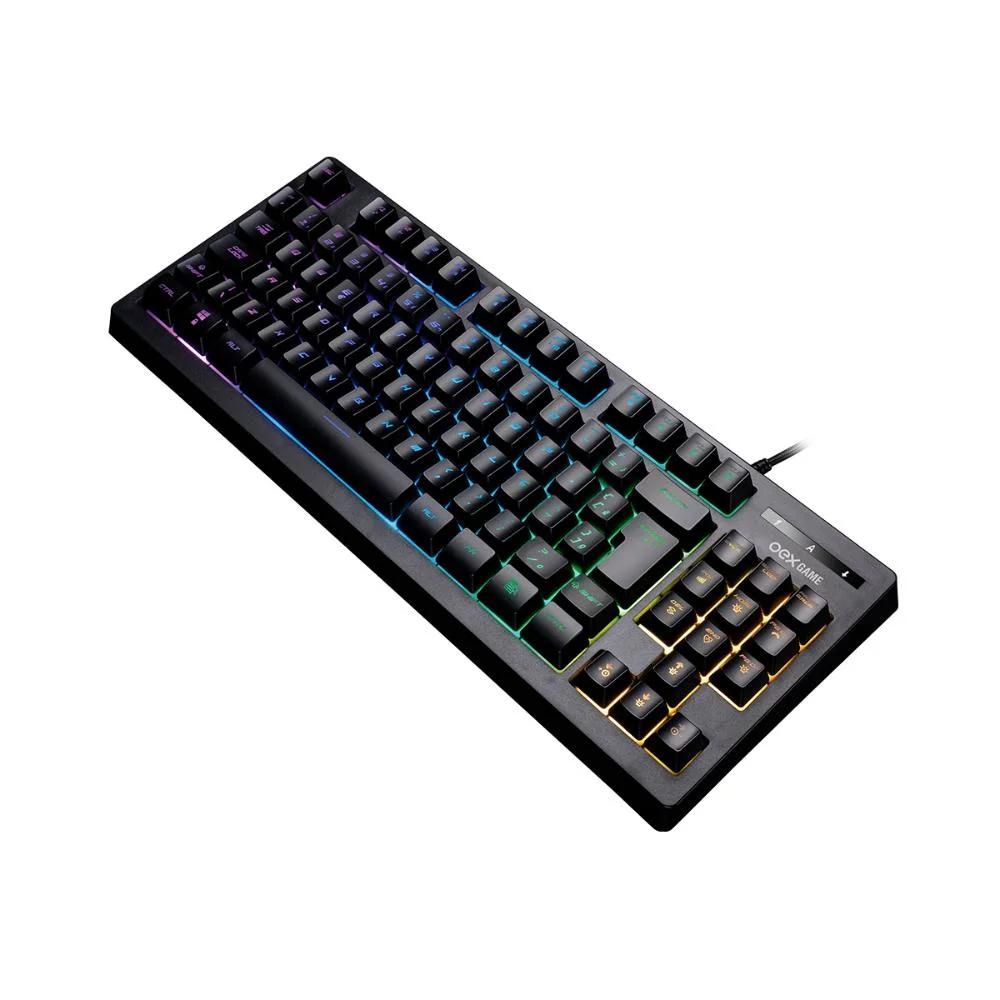 Imagem 2 de 5 do produto Teclado Gamer Oex Game Cobby, Led, ABNT2 - Tc206