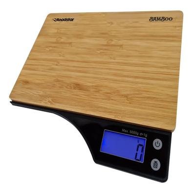 Para não errar em suas receitas, tenha a medida certa utilizando a balança digital Bamboo da Roadstar. A balança contém uma alta precisão de 1g a 5kg