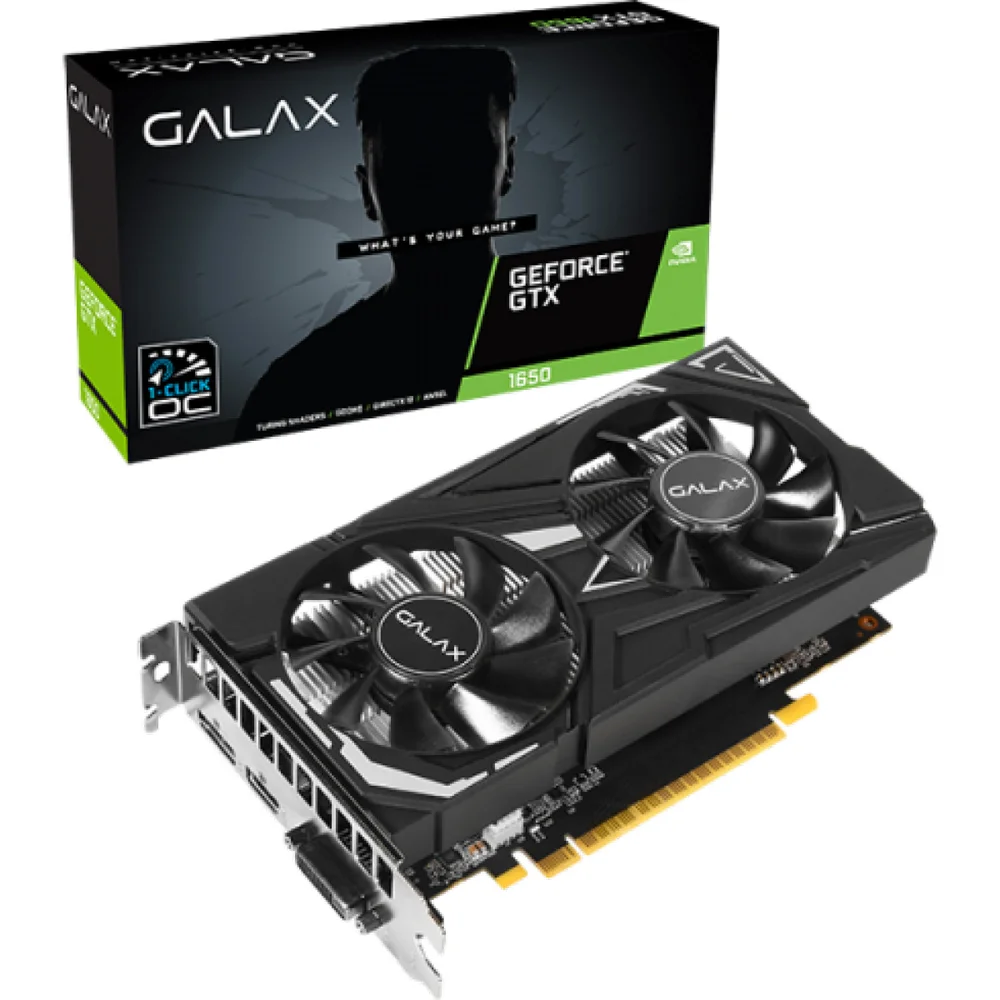 グラフィックボード・グラボ・ビデオカード GALAX GTX1650 EX 1 Click OC 4GB Placa De Vídeo Galax Geforce Gtx 1650 Ex 4GB
