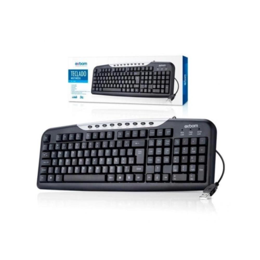 Imagem 2 de 4 do produto Teclado Multimidia Exbom - Bk-146m