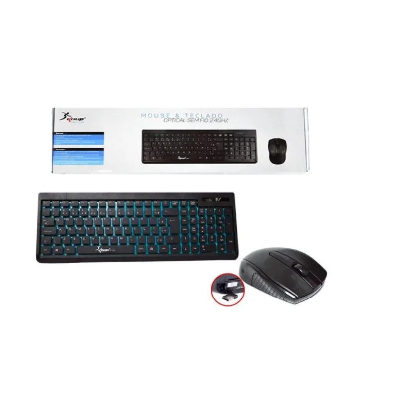Imagem 3 de 5 do produto Kit Teclado E Mouse Sem Fio, KP-2012, 2.4ghz, Wireless, 1000DPI