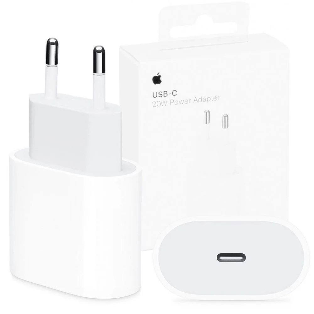 Carregador de Tomada USB-C Apple para Ipad E Iphone, 20w, Turbo, 1 Porta, Padrão brasileiro, Branco - MHJG3BZ/A