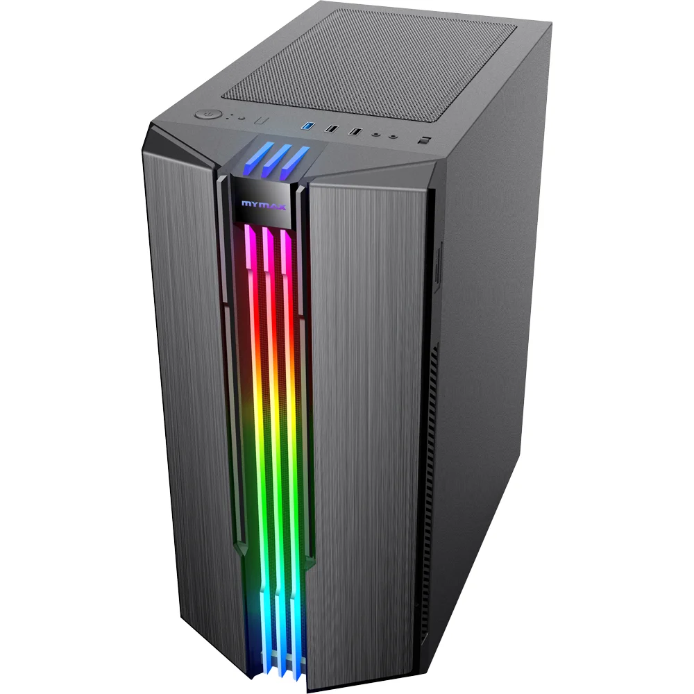 Imagem 2 de 5 do produto Gabinete Gamer Mymax Eternity Usb 3.0 Preto, Rgb