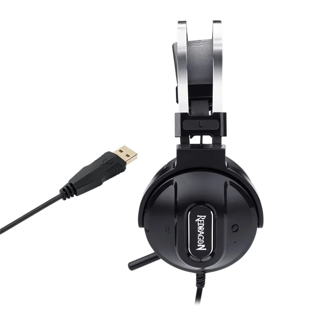 Headset Gamer Redragon Ladon 7.1, USB, Preto - H990 Headset Gamer Redragon Ladon 7.1, USB, Preto - H990