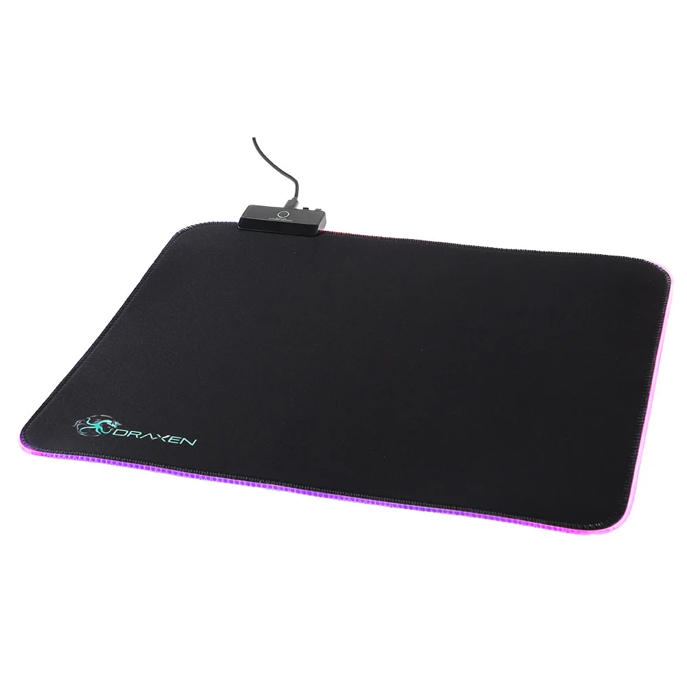 Imagem 3 de 5 do produto Mousepad Gamer Draxen DN40, 300x360x4mm, Preto, RGB Mode