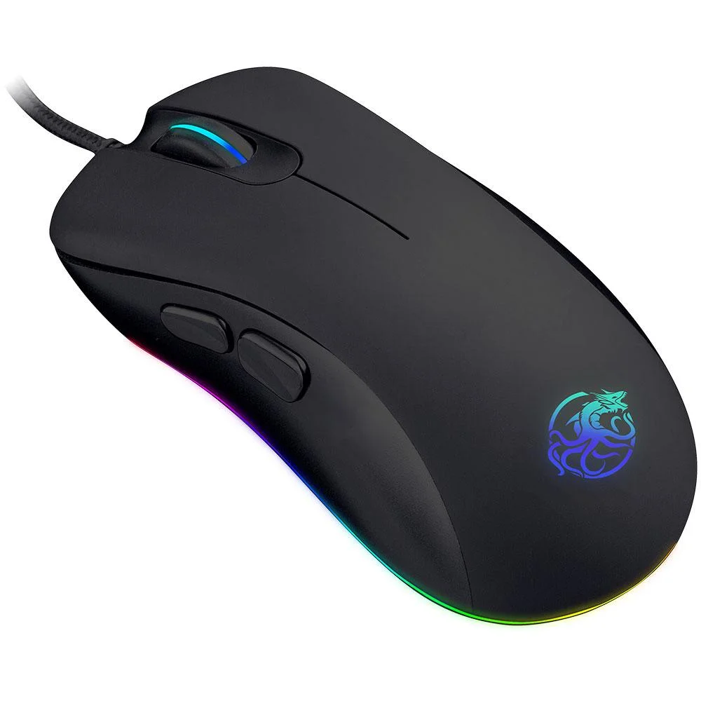 Imagem 2 de 4 do produto Mouse Gamer Draxen Dn60, Com Fio, RGB,  5000 DPI, Preto - Pmw3325
