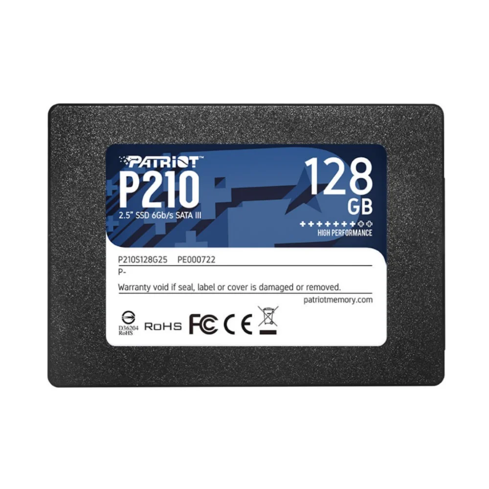 Imagem 2 de 5 do produto SSD Patriot P210s128g25 128GB 2.5" Sata 3 500mb/s Leit,  400mb/s Grav 120