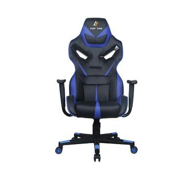 Cadeira gamer TOP TAG HS112BLI na cor Preta e AZUL Material: PU, Metal Tamanho do produto: 71x80x135-145cm Apoio de braço fixo Elevação a gás: 100mm c