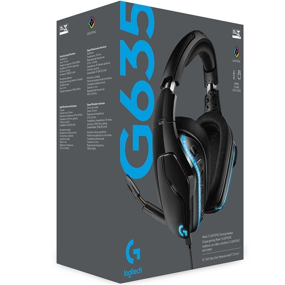Imagem 5 de 5 do produto Fone Headset Gamer Logitech G635 USB/P2 7.1 RGB 2678.