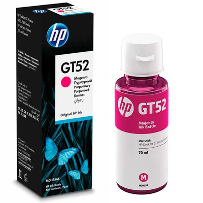 Garrafa De Tinta HP GT52, 70ml, Para Impressora HP Deskjet GT 5822, Magenta - M0H55AL