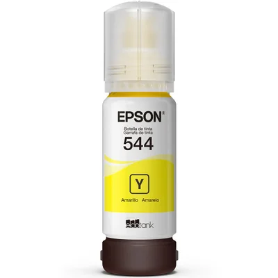 Refil De Tinta Epson T544 Amarelo 65ml, Para Impressoras L3110 / L3150 / L5190 - T544420