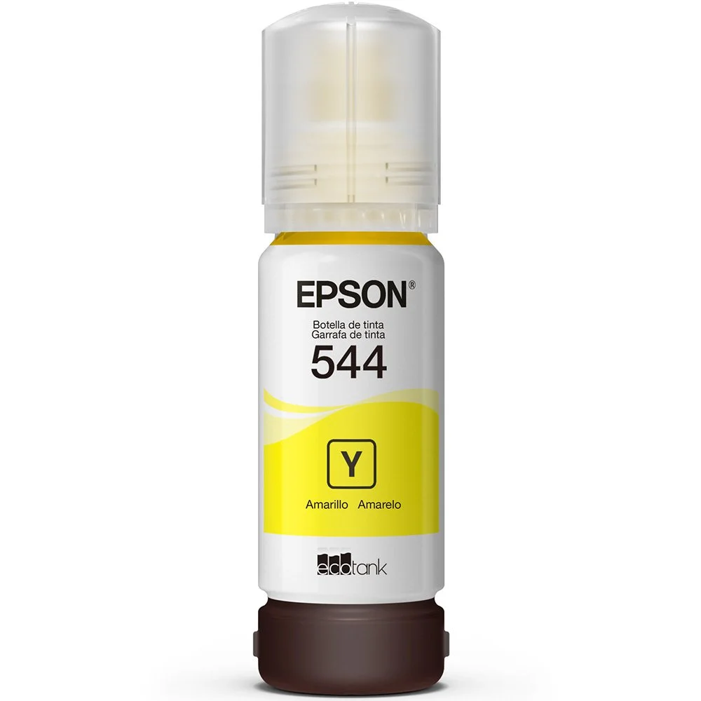 Refil De Tinta Epson T544 Amarelo 65ml, Para Impressoras L3110 / L3150 / L5190 - T544420 Refil De Tinta Epson T544 Amarelo 65ml, Para Impressoras L3110 / L3150 / L5190 - T544420