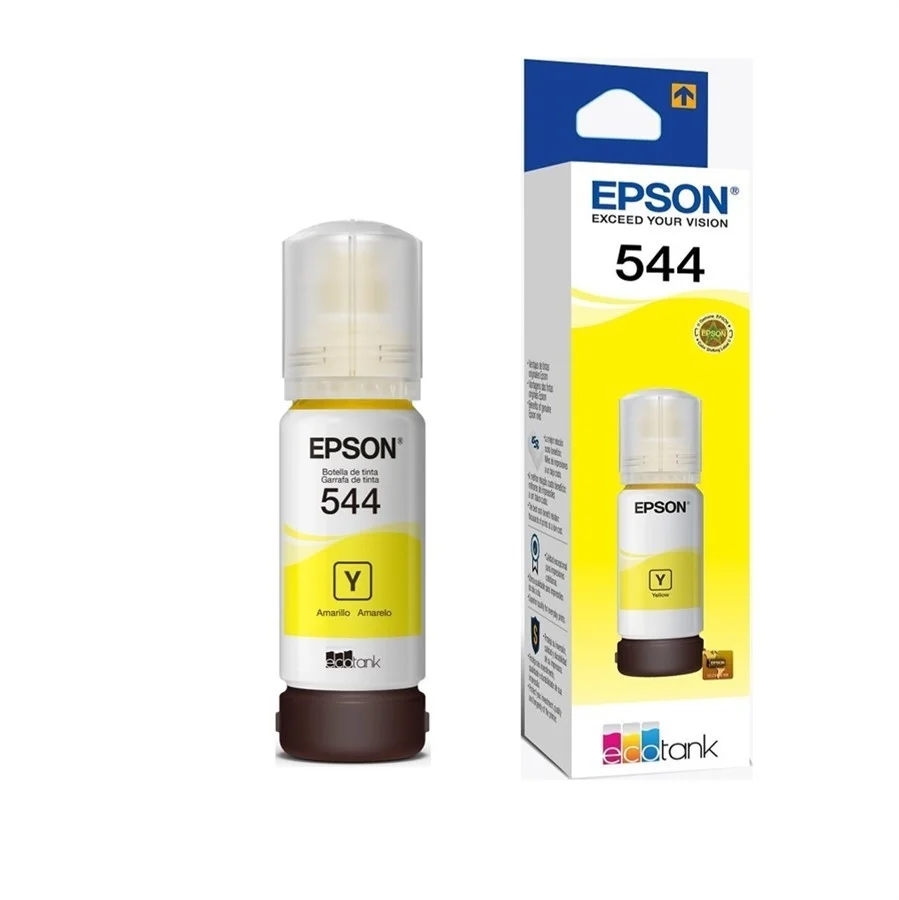 Refil De Tinta Epson T544 Amarelo 65ml, Para Impressoras L3110 / L3150 / L5190 - T544420 Refil De Tinta Epson T544 Amarelo 65ml, Para Impressoras L3110 / L3150 / L5190 - T544420