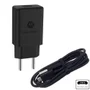 Carregador de Tomada  com cabo micro USB, Motorola 1 Porta, Turbo Power, Preto - Sjsc57ws1