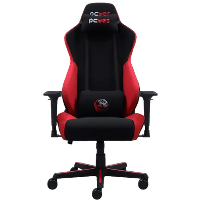 Cadeira Gamer Pcyes Mad Racer V8 Turbo, até 180kg, Inclinação 135º, ergonômica, Tecido de poliéster  Vermelha - V8tbmadvm