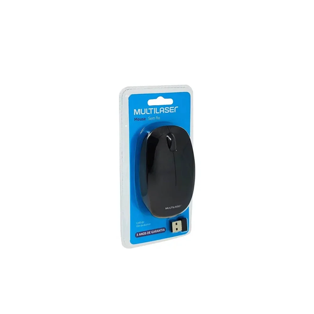 Imagem 2 de 5 do produto Mouse Multi Mo251, Wireless, 2.4GHz, 1200 DPI, USB, Preto