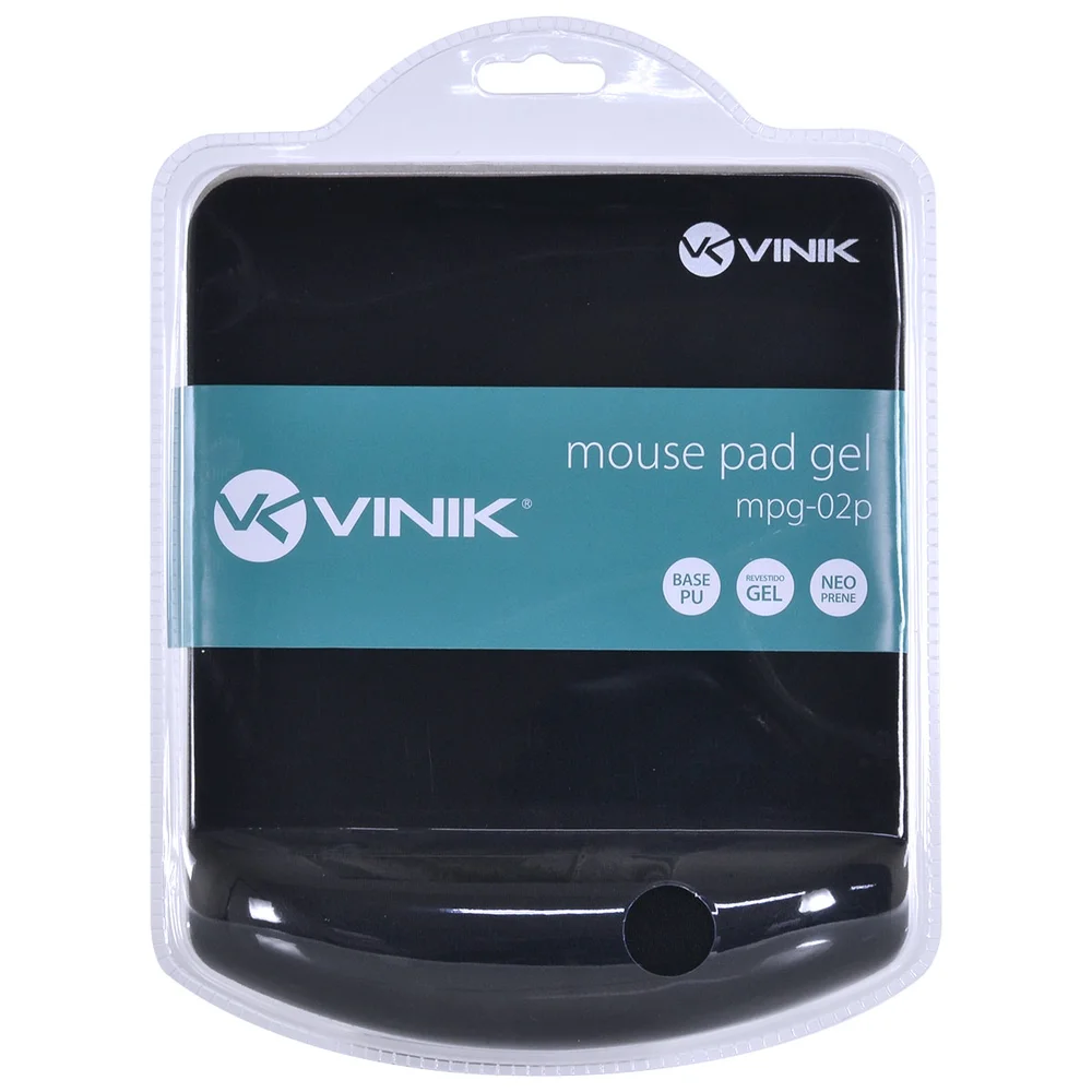 Mouse Pad Com Apoio De Pulso Em Gel Mpg-02p Preto (29353)