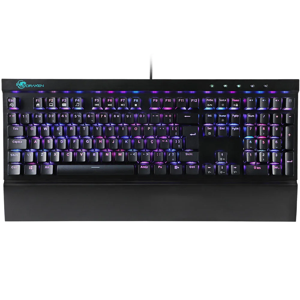 Teclado Mecânico Gamer Draxen DN202 RGB ABNT2
