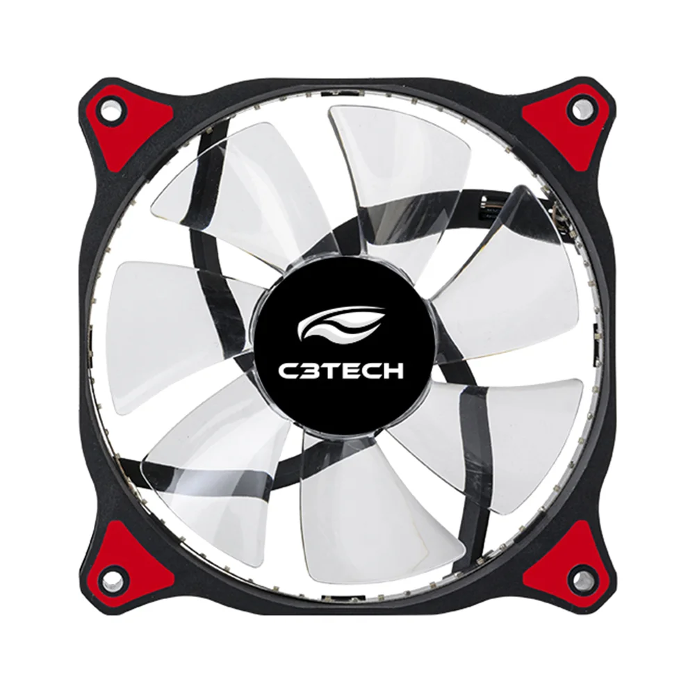 Cooler FAN C3Tech Storm, 120mm, LED, Vermelho - F7-L130RD 4