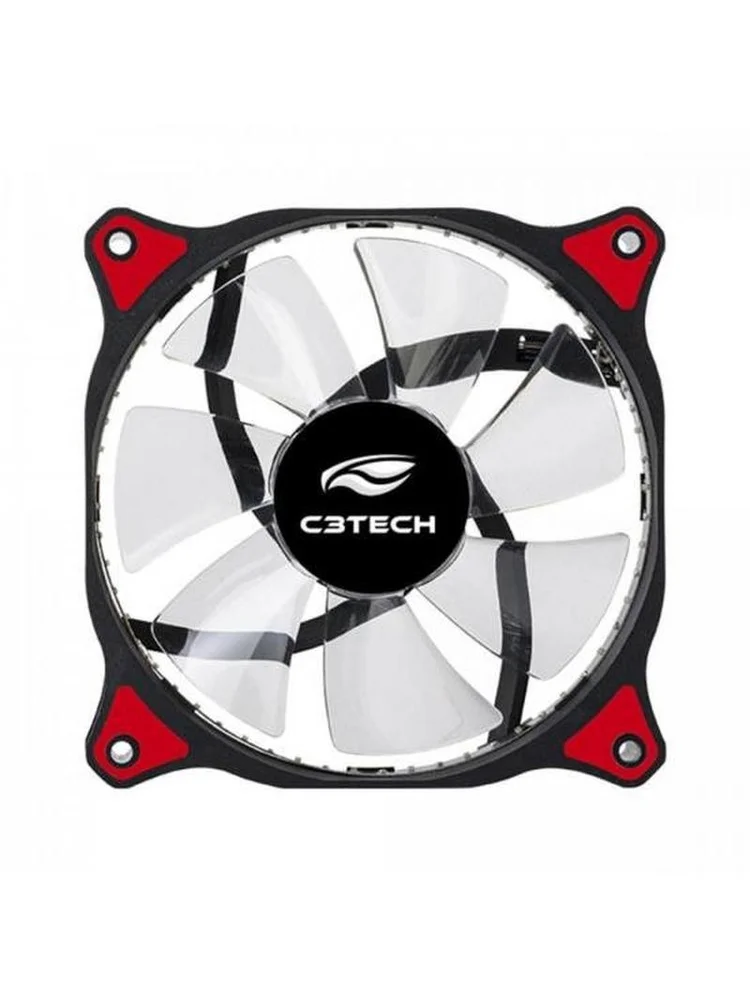 Cooler FAN C3Tech Storm, 120mm, LED, Vermelho - F7-L130RD 8