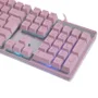 Teclado Gamer Oex USB Semi Mecânico Prismatic Com Led Multicolor  Pink - Tc205