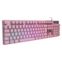 Teclado Gamer Oex USB Semi Mecânico Prismatic Com Led Multicolor  Pink - Tc205