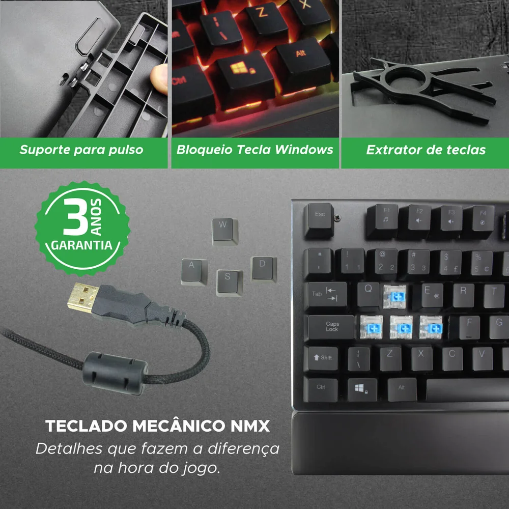 Imagem 3 de 4 do produto Teclado Mecanico Nemesis Nmx