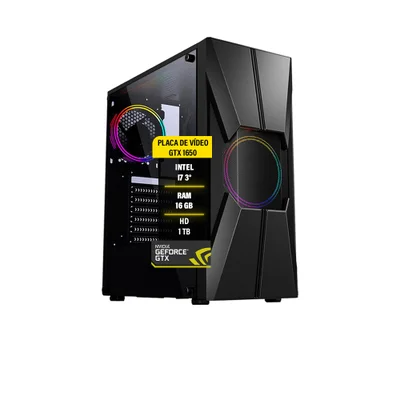 PC Gamer Amorim, I7, 16GB, GTX 1650, SSD 120GB, HD 1TB, Windows 10