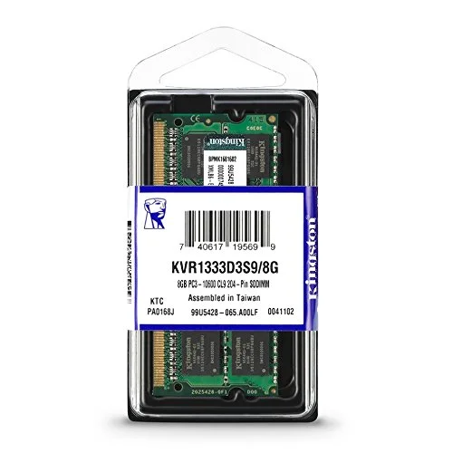 Imagem 4 de 4 do produto Memória Kingston, 8GB, 1333MHz, DDR3, Para Notebook - KVR1333D3S9-8G