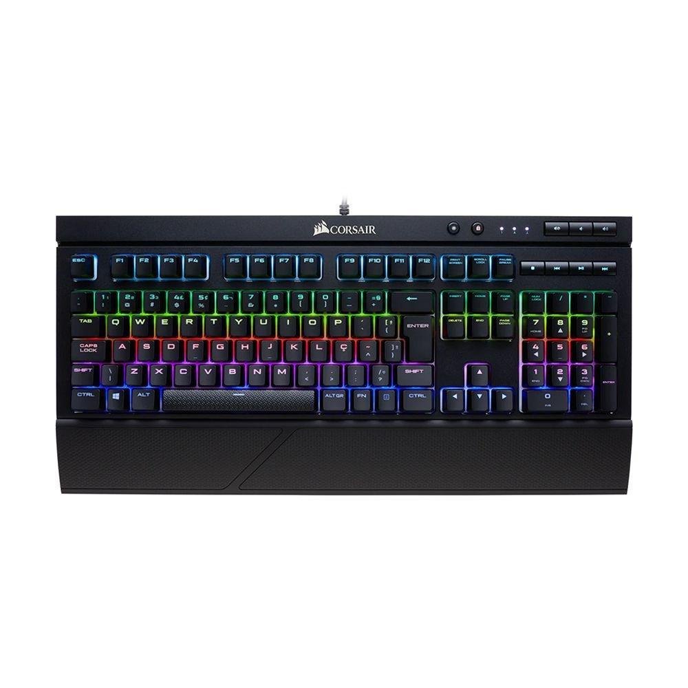 Teclado mecânico RGB para jogos Teclado Mecânico Gamer Corsair K68 Rgb Kabum