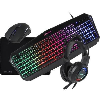 Kit 4 Em 1 Mymax Teclado Mouse Headset E Mouse Pad