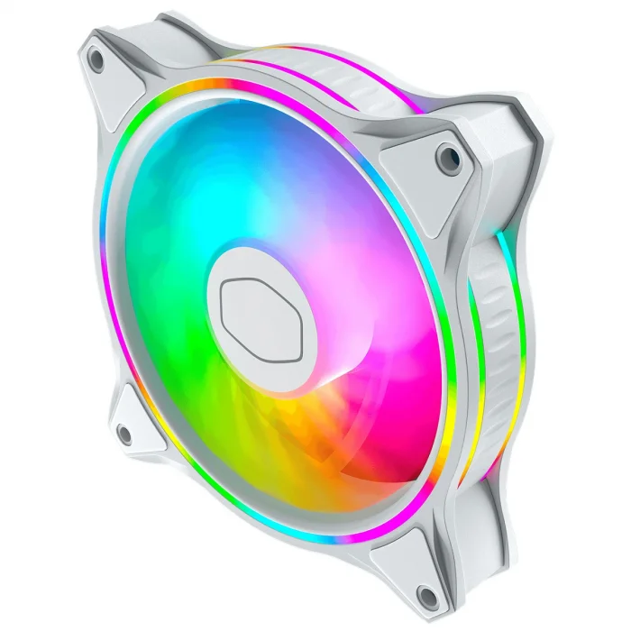 Cooler Terabyte | White ARGB 120mm Halo² MF120 Master Cooler Fan Cooler ハブ ARGB/PWM ＆ Halo MF120 Master PC用ファン・クーラー