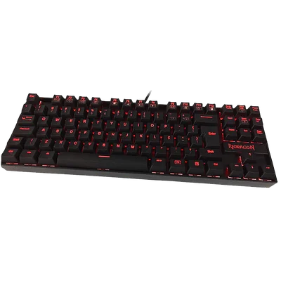 Teclado Mecânico Gamer Redragon Kumara K552-2, RGB, Switch Black, Pt, ABNT2, Vermelho