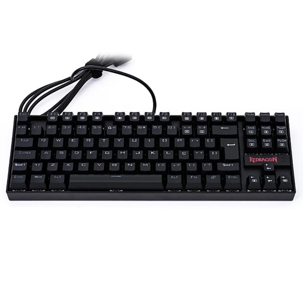 Imagem 3 de 5 do produto Teclado Mecânico Gamer Redragon Kumara K552-2, RGB, Switch Black, Pt, ABNT2, Vermelho