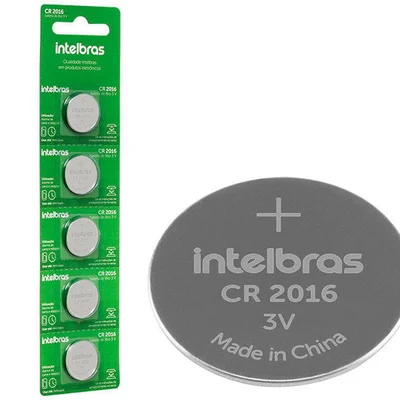 Bateria Pilha Litio 3v Intelbras 4860000 Cr2016 3v 90mah Nao-recarregavel