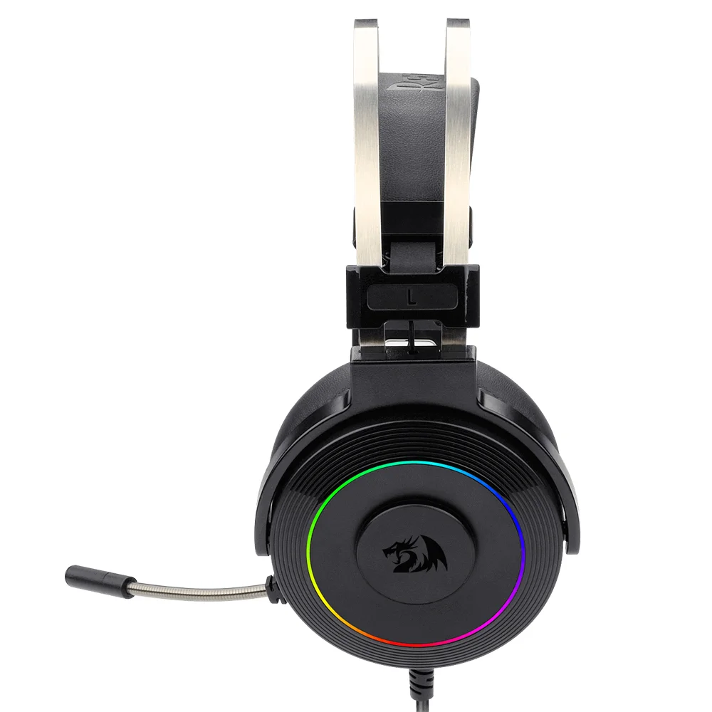 Headset Gamer Redragon Lamia, RGB, Surround 7.1, Drivers 40mm, USB, Preto - H320RGB-1 Headset Gamer Redragon Lamia, RGB, Surround 7.1, Drivers 40mm, USB, Preto - H320RGB-1