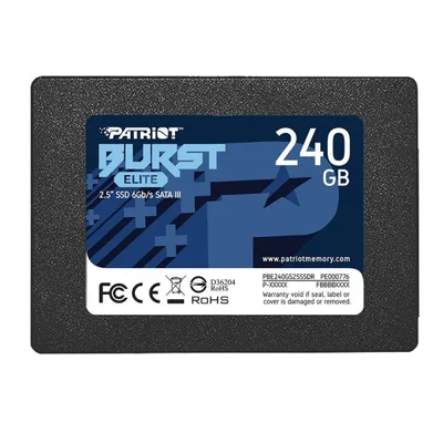 SSD Patriot Burst Elite, 240GB, SATA III,  Leitura 450MB/s, Gravação 320MB/s, 2.5 Polegadas - PBE240GS25SSDR