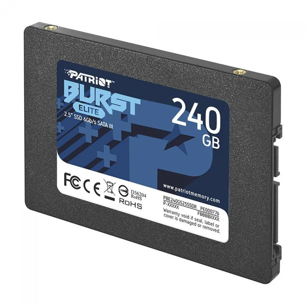 SSD Patriot Burst Elite, 240GB, SATA III, Leitura 450MB/s, Gravação 320MB/s, 2.5 Polegadas - PBE240GS25SSDR SSD Patriot Burst Elite, 240GB, SATA III, Leitura 450MB/s, Gravação 320MB/s, 2.5 Polegadas - PBE240GS25SSDR