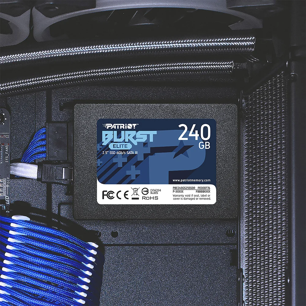 SSD Patriot Burst Elite, 240GB, SATA III, Leitura 450MB/s, Gravação 320MB/s, 2.5 Polegadas - PBE240GS25SSDR SSD Patriot Burst Elite, 240GB, SATA III, Leitura 450MB/s, Gravação 320MB/s, 2.5 Polegadas - PBE240GS25SSDR